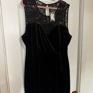 Michel Studio Black Lace Top